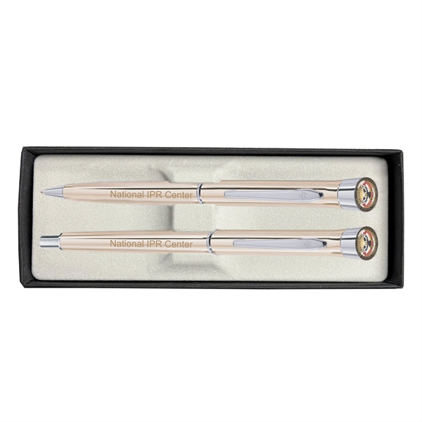 Signature Collection - Brass USA Logo Dome Pen & Pencil Set - Signature Collection - Brass USA Logo Dome Pen & Pencil Set - Image 0 of 0