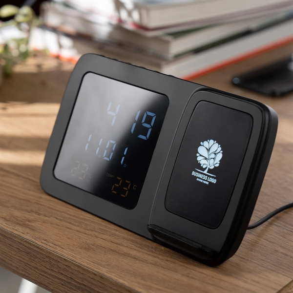 Obelisk, Wireless Charging Phone Stand with Digital Alarm - Obelisk, Wireless Charging Phone Stand with Digital Alarm - Image 8 of 8