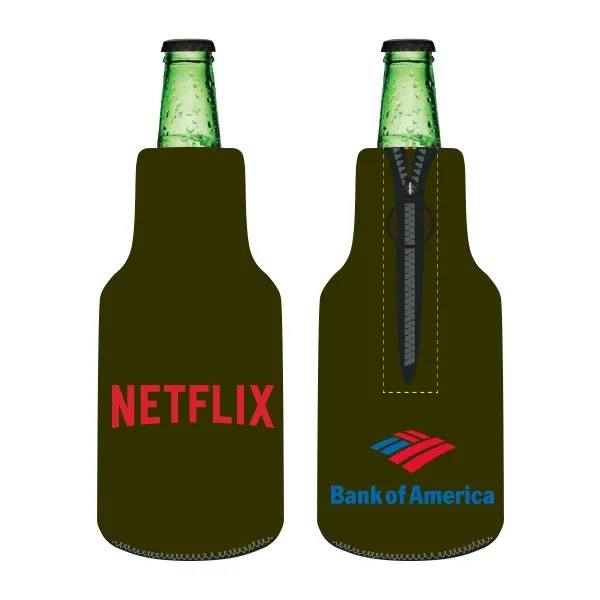 Can Cooler Beverage Holder Zippered Bottle - Can Cooler Beverage Holder Zippered Bottle - Image 0 of 2