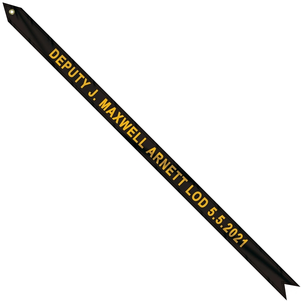 2 1/4" x 48" Custom Printed Knit Polyester Streamer - 2 1/4" x 48" Custom Printed Knit Polyester Streamer - Image 0 of 2