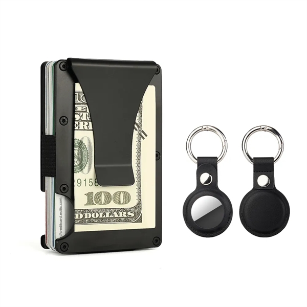 RFID Wallet + KEYCHAIN w/ Apple Tracker Holder GIFT SET - RFID Wallet + KEYCHAIN w/ Apple Tracker Holder GIFT SET - Image 0 of 6