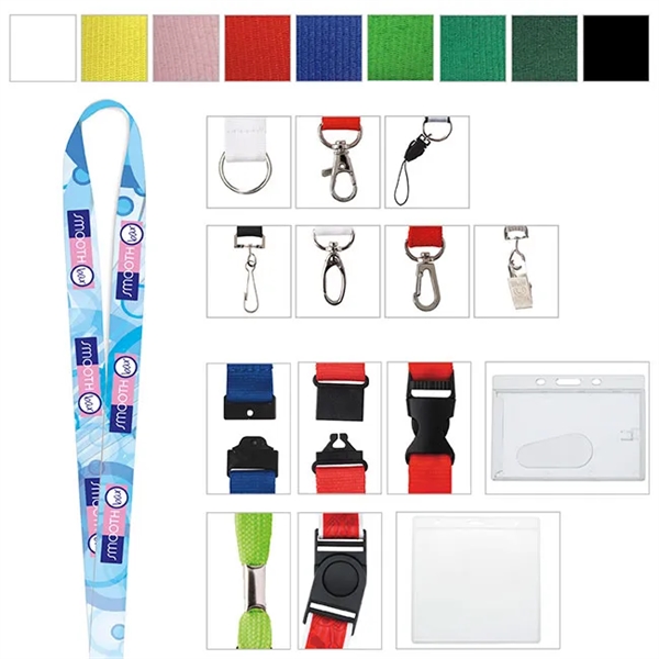 3/8" Polyester 4 Color Lanyard - 3/8" Polyester 4 Color Lanyard - Image 5 of 5
