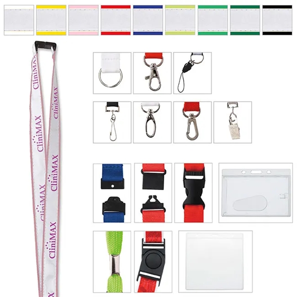1'' Polyester Lanyard with Ribbon - 1'' Polyester Lanyard with Ribbon - Image 3 of 4