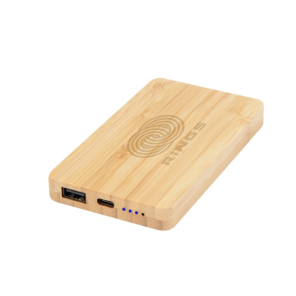 5000 mAh Bamboo Power Bank - 5000 mAh Bamboo Power Bank - Image 2 of 2