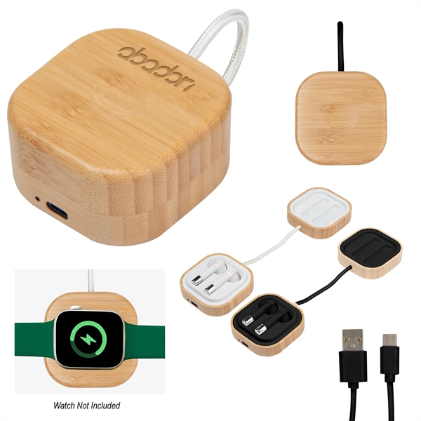 Bamboo Wireless Earbuds & Watch Charger - Bamboo Wireless Earbuds & Watch Charger - Image 0 of 2