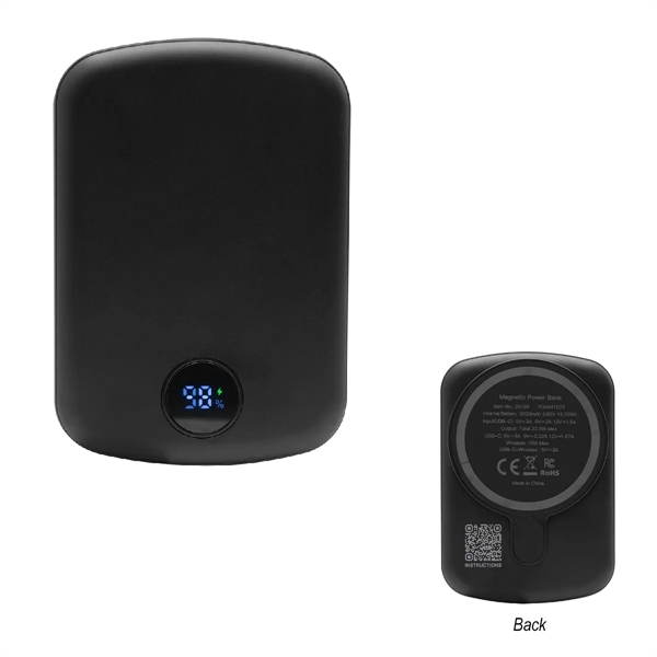 15W Mag Max Wireless Charger Power Bank - 15W Mag Max Wireless Charger Power Bank - Image 4 of 6