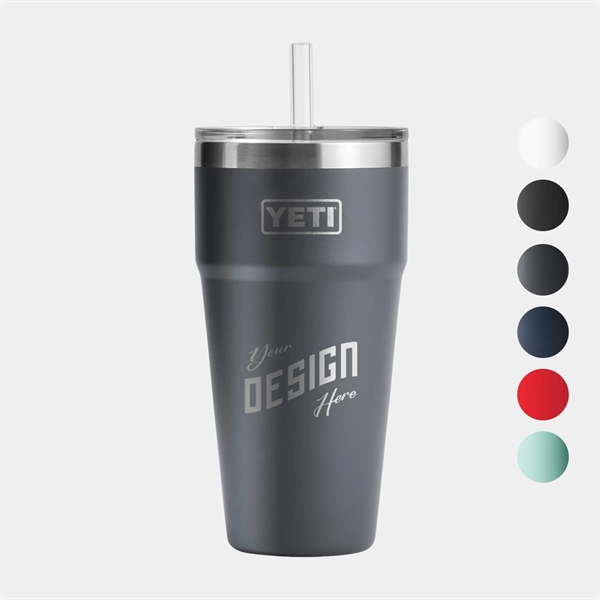 26 Oz YETI® Stainless Steel Insulated Tumbler w/ Straw - 26 Oz YETI® Stainless Steel Insulated Tumbler w/ Straw - Image 0 of 6