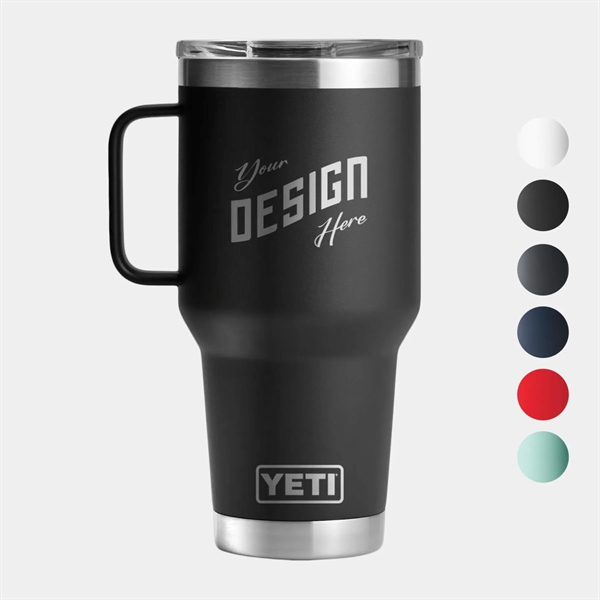 30 Oz YETI® Stainless Steel Insulated Travel Mug W/ Handle - 30 Oz YETI® Stainless Steel Insulated Travel Mug W/ Handle - Image 0 of 12