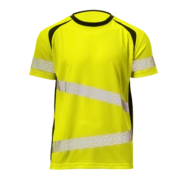 High Vis Class 3 Segmented Tape Safety T-Shirt With Pockets - High Vis Class 3 Segmented Tape Safety T-Shirt With Pockets - Image 4 of 4