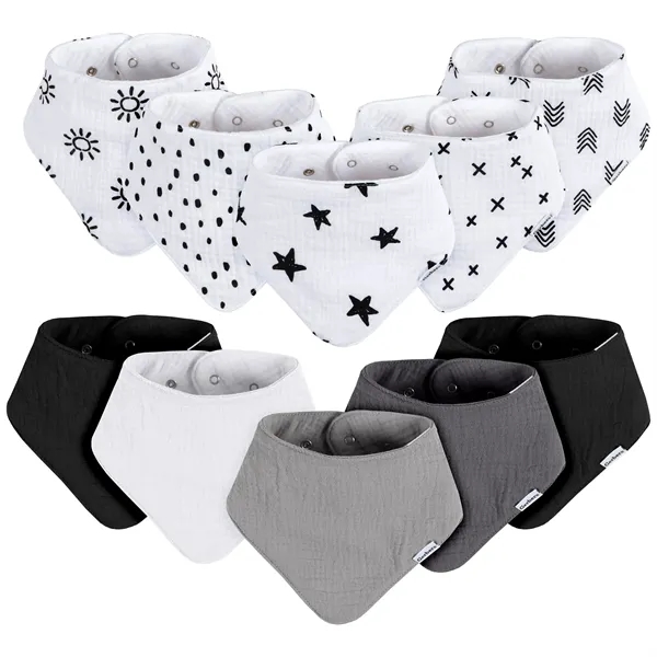 10-Pack Baby Muslin Bandana Bib - 10-Pack Baby Muslin Bandana Bib - Image 1 of 4