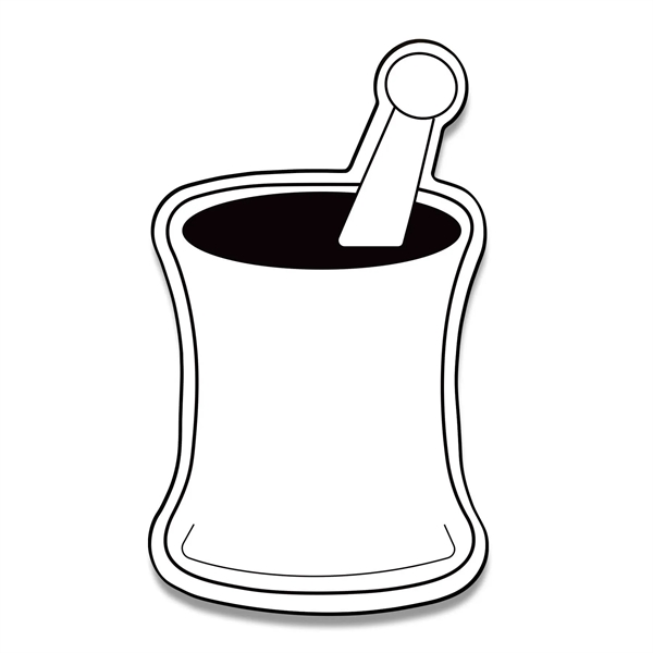 Mortar Shaped NoteKeeper™ Magnet 35 Mil - Mortar Shaped NoteKeeper™ Magnet 35 Mil - Image 1 of 2