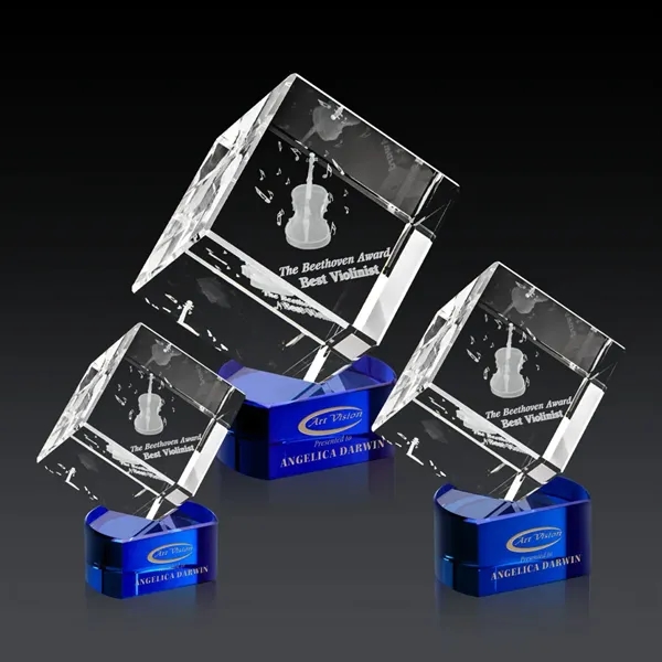 Burrill 3D Award on Paragon Base - Blue