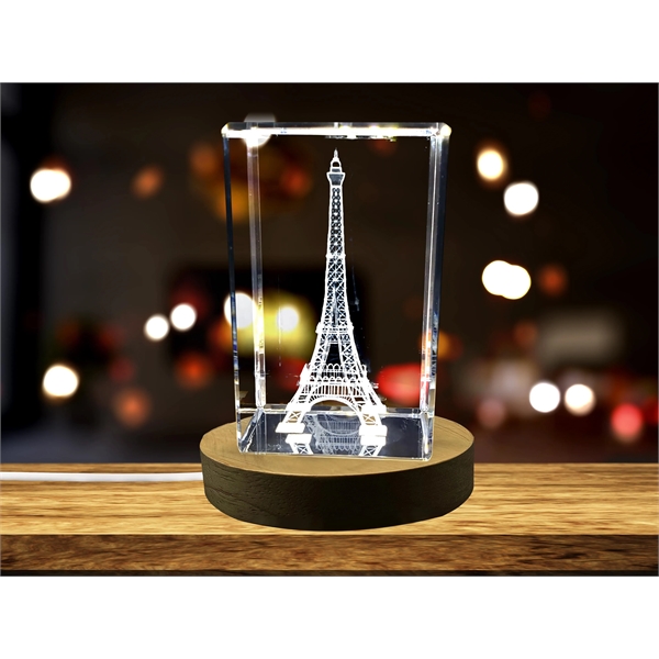 Eiffel Tower 3D Engraved Crystal Keepsake Souvenir - Eiffel Tower 3D Engraved Crystal Keepsake Souvenir - Image 0 of 5