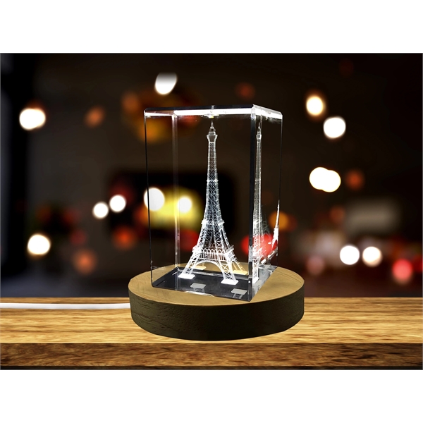 Eiffel Tower 3D Engraved Crystal Keepsake Souvenir - Eiffel Tower 3D Engraved Crystal Keepsake Souvenir - Image 1 of 5