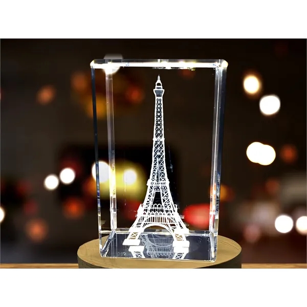 Eiffel Tower 3D Engraved Crystal Keepsake Souvenir - Eiffel Tower 3D Engraved Crystal Keepsake Souvenir - Image 2 of 5