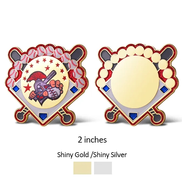 UV Printed Baseball Pins w/ Stock Shape - UV Printed Baseball Pins w/ Stock Shape - Image 4 of 7