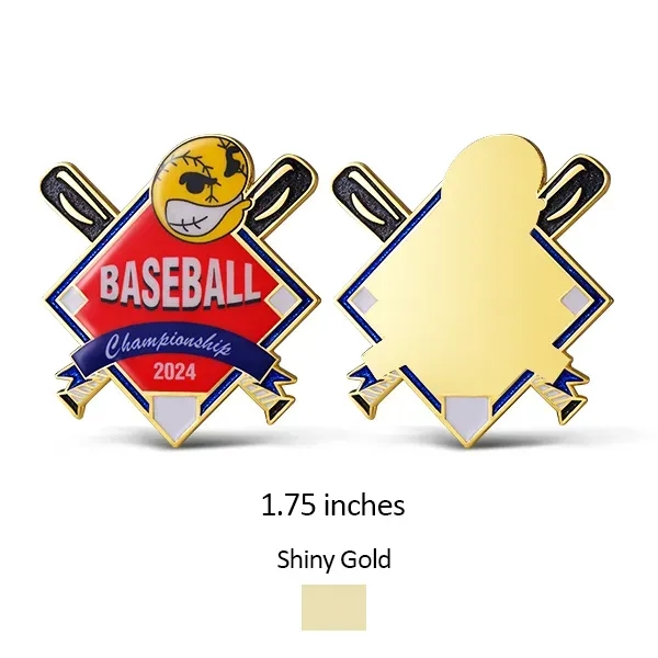 UV Printed Baseball Pins w/ Stock Shape - UV Printed Baseball Pins w/ Stock Shape - Image 2 of 7
