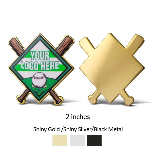 UV Printed Baseball Pins w/ Stock Shape - UV Printed Baseball Pins w/ Stock Shape - Image 5 of 7