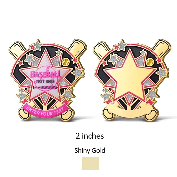 UV Printed Baseball Pins w/ Stock Shape - UV Printed Baseball Pins w/ Stock Shape - Image 6 of 7