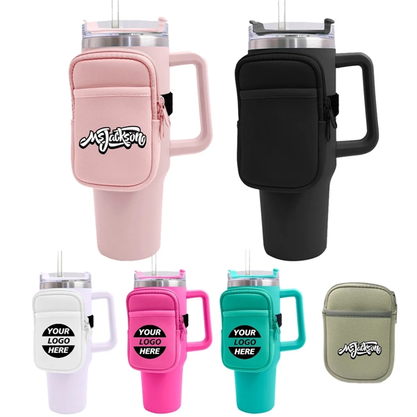 40oz GYM Tumbler Water Bottle Pouch Phone Holder Bag - 40oz GYM Tumbler Water Bottle Pouch Phone Holder Bag - Image 0 of 2