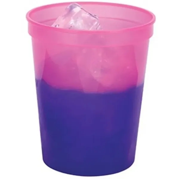 16 oz. Color Changing Smooth Plastic Stadium Cup - 16 oz. Color Changing Smooth Plastic Stadium Cup - Image 7 of 10