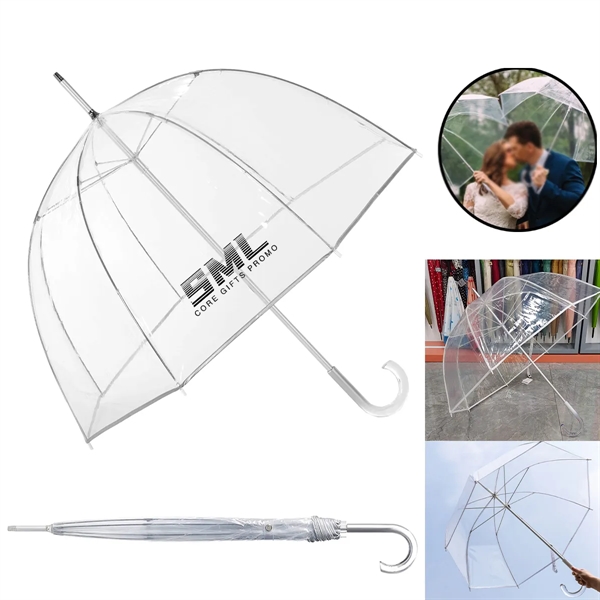 Signature Clear Bubble Wedding Umbrella - Signature Clear Bubble Wedding Umbrella - Image 0 of 2