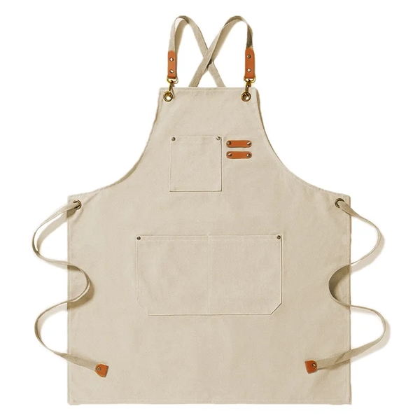 Kitch Style Washed Canvas Apron - Colors - Kitch Style Washed Canvas Apron - Colors - Image 3 of 11