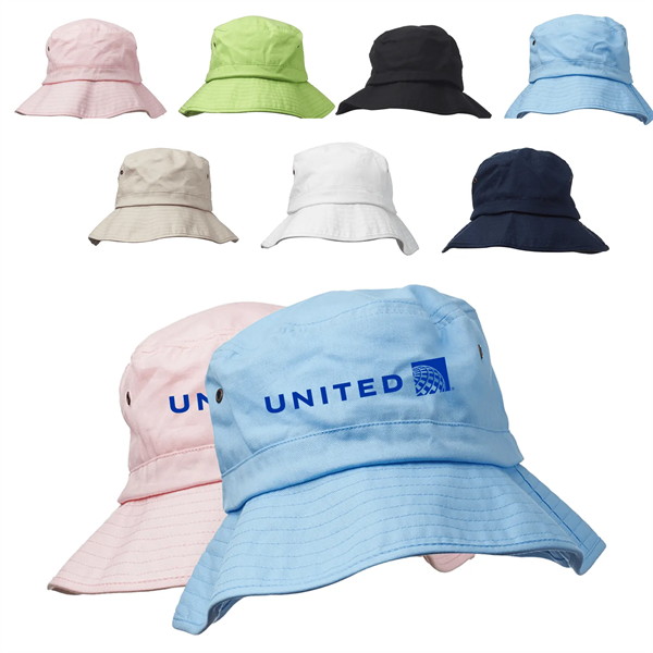 Foldable Cotton Bucket Hats - Foldable Cotton Bucket Hats - Image 0 of 6