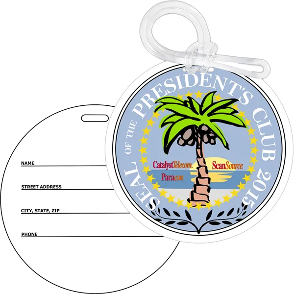 3 1/2" Round Kaleidoscope Bag Tag - 3 1/2" Round Kaleidoscope Bag Tag - Image 0 of 0