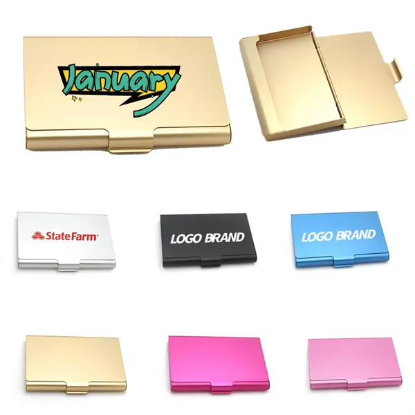 Portable Aluminum Alloy Business Card Holder Case - Portable Aluminum Alloy Business Card Holder Case - Image 0 of 2