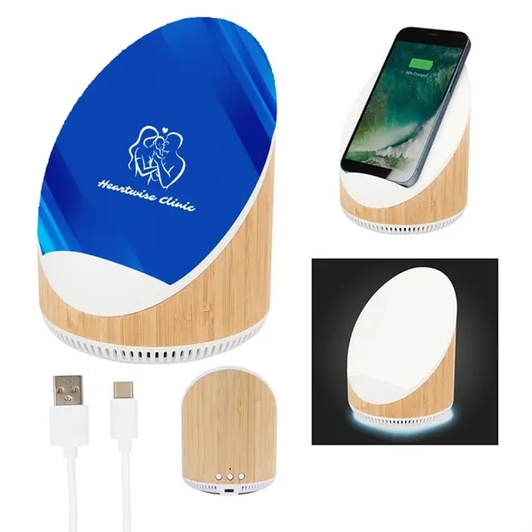 Light Up Bamboo Speaker & Wireless Charger - Light Up Bamboo Speaker & Wireless Charger - Image 0 of 0