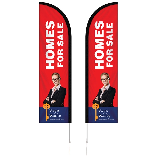 8' Double Sided Portable Half Drop Banner w/ Hardware Set - 8' Double Sided Portable Half Drop Banner w/ Hardware Set - Image 0 of 13
