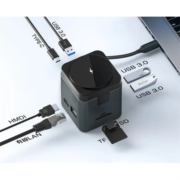 8 In 1 Usb C Hub Magnetic Wireless Charger - 8 In 1 Usb C Hub Magnetic Wireless Charger - Image 4 of 7