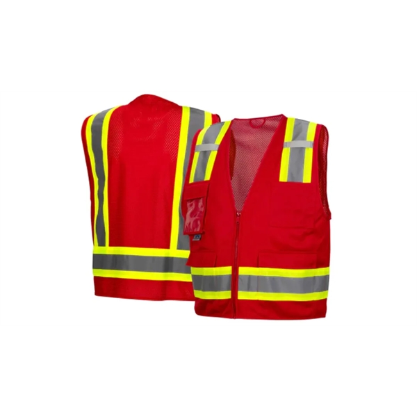 Pyramex ANSI Type O - Class 1 Enhanced-Vis Safety Vest - Pyramex ANSI Type O - Class 1 Enhanced-Vis Safety Vest - Image 4 of 6