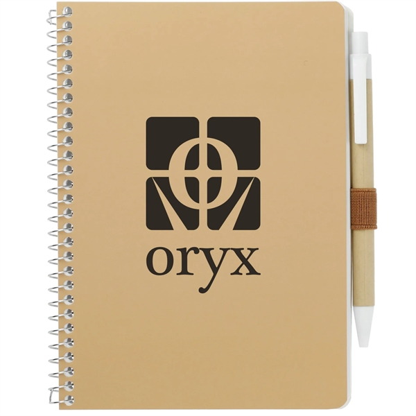 5'' x 7'' FSC® Mix Spiral Notebook with Pen - 5'' x 7'' FSC® Mix Spiral Notebook with Pen - Image 1 of 2