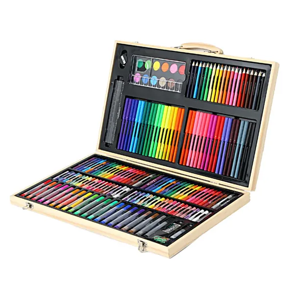 180Pcs Deluxe Art Set in Wood Case - 180Pcs Deluxe Art Set in Wood Case - Image 0 of 2