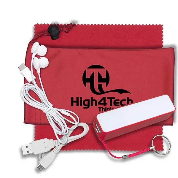 Mobile Tech Power Bank Accessory Kit with Earbuds in Pouch - Mobile Tech Power Bank Accessory Kit with Earbuds in Pouch - Image 9 of 15