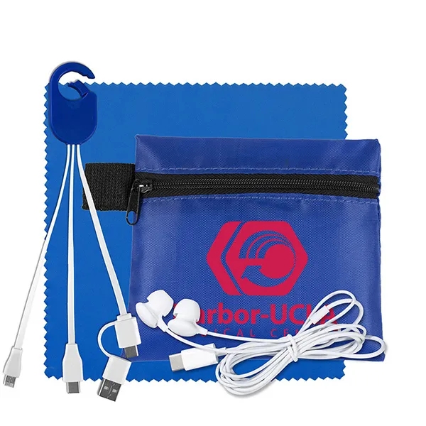 Mobile Tech Charging Cables and Earbud Kit in Zipper Pouch - Mobile Tech Charging Cables and Earbud Kit in Zipper Pouch - Image 6 of 13