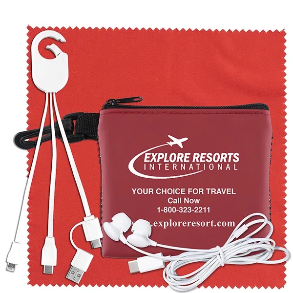 TechMesh Hang Pro Mobile Charging Cable Kit in Mesh Pouch - TechMesh Hang Pro Mobile Charging Cable Kit in Mesh Pouch - Image 5 of 12