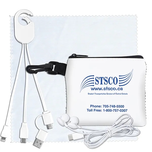 TechMesh Hang Pro Mobile Charging Cable Kit in Mesh Pouch - TechMesh Hang Pro Mobile Charging Cable Kit in Mesh Pouch - Image 6 of 12