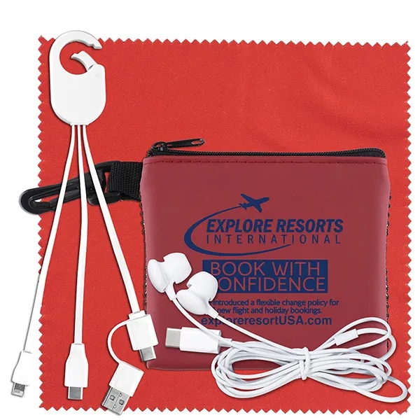 TechMesh Hang Pro Mobile Charging Cable Kit in Mesh Pouch - TechMesh Hang Pro Mobile Charging Cable Kit in Mesh Pouch - Image 8 of 12