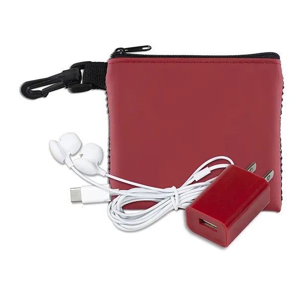 TechMesh Charge Mobile Tech Earbud and Charger Kit in Pouch - TechMesh Charge Mobile Tech Earbud and Charger Kit in Pouch - Image 6 of 9