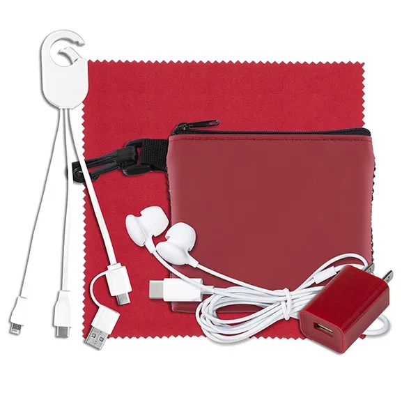 TechMesh Clip Mobile Tech Accessory Kit in Mesh Zipper Pouch - TechMesh Clip Mobile Tech Accessory Kit in Mesh Zipper Pouch - Image 5 of 8