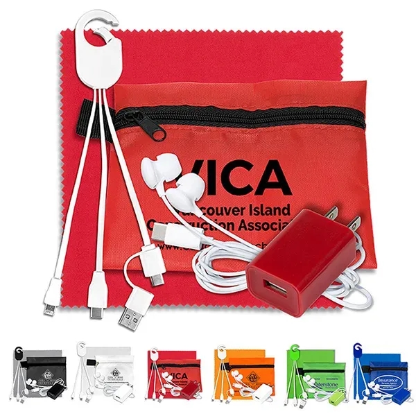 Mobile Tech Earbud Kit In Zipper Pouch - Mobile Tech Earbud Kit In Zipper Pouch - Image 0 of 15