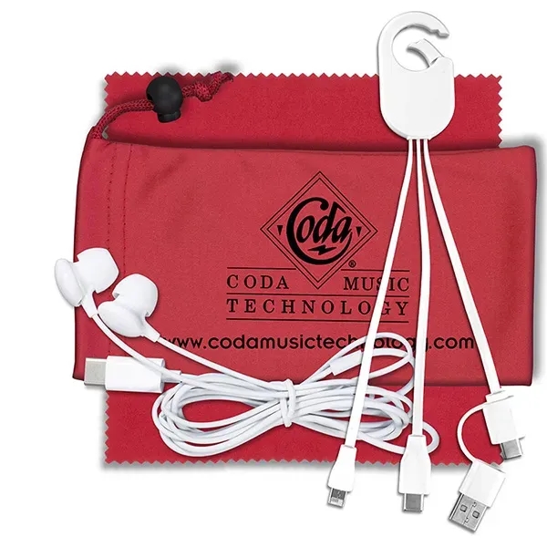 Custom TechTime Mobile Charging Kit w/ Earbuds