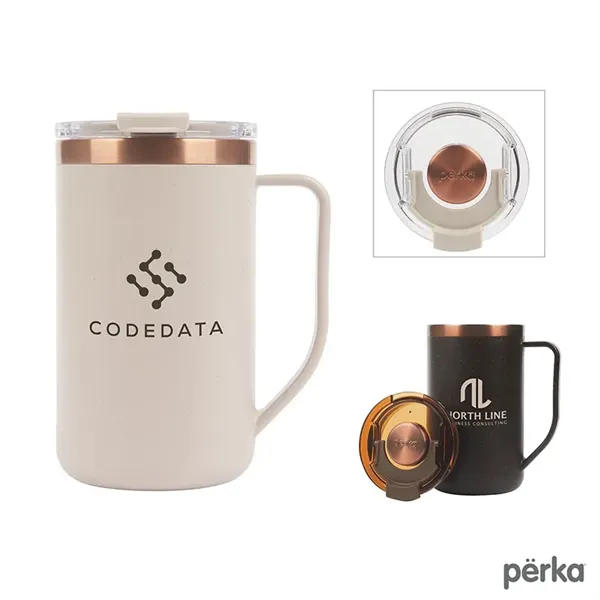 Perka® Guji 15 oz. Recycled Steel and Coffee Grounds Mug - Perka® Guji 15 oz. Recycled Steel and Coffee Grounds Mug - Image 2 of 2