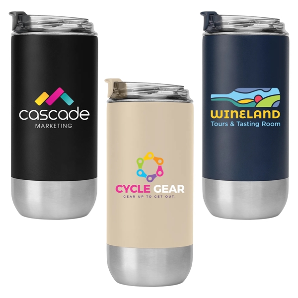 Glacier- 16 oz. Double Wall Steel Tumbler - ColorJet - Glacier- 16 oz. Double Wall Steel Tumbler - ColorJet - Image 0 of 8