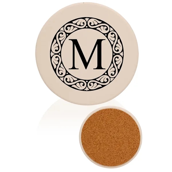 Round Marble and Wood Coasters with Bottle Opener - Round Marble and Wood Coasters with Bottle Opener - Image 2 of 2