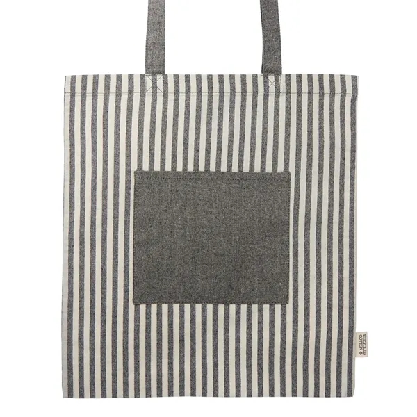 Recycled Striped Cotton Tote Bags - Recycled Striped Cotton Tote Bags - Image 2 of 6
