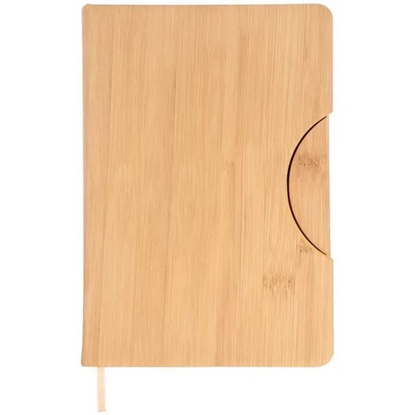 5.8x8.3 Maui Faux Bamboo Notebook with Phone Holder - 5.8x8.3 Maui Faux Bamboo Notebook with Phone Holder - Image 3 of 6